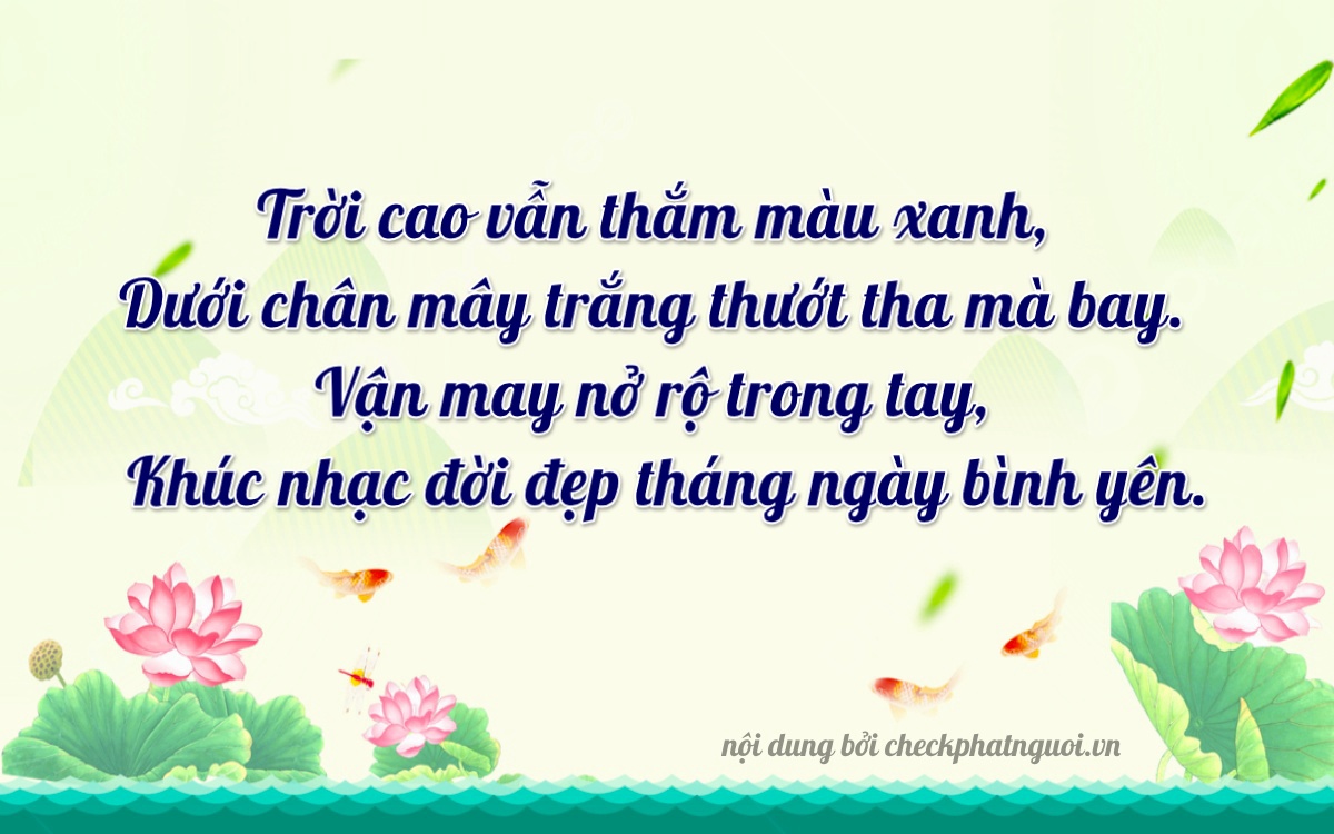 Bài thơ ý nghĩa cho <b>biển số 37B1-27920</b> tại website checkphatnguoi.vn