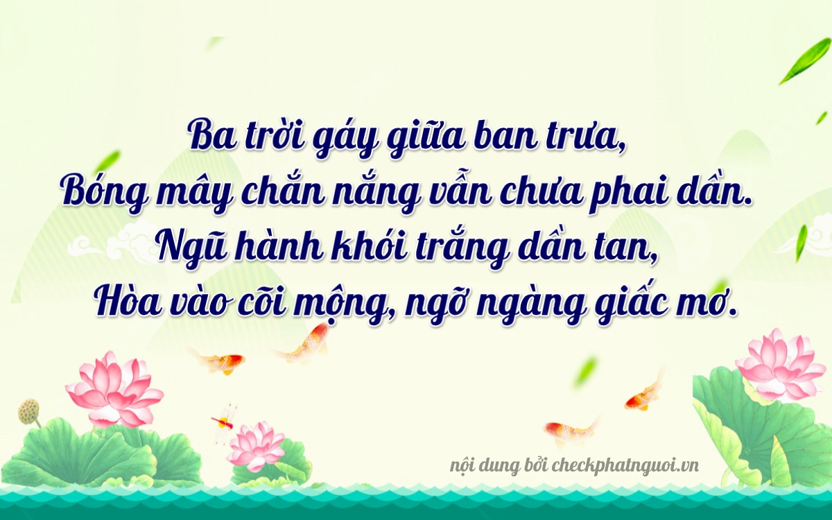 Bài thơ ý nghĩa cho <b>biển số 37B1-31006</b> tại website checkphatnguoi.vn