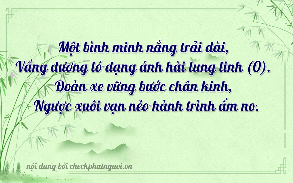 Bài thơ ý nghĩa cho <b>biển số 37B2-09037</b> tại website checkphatnguoi.vn