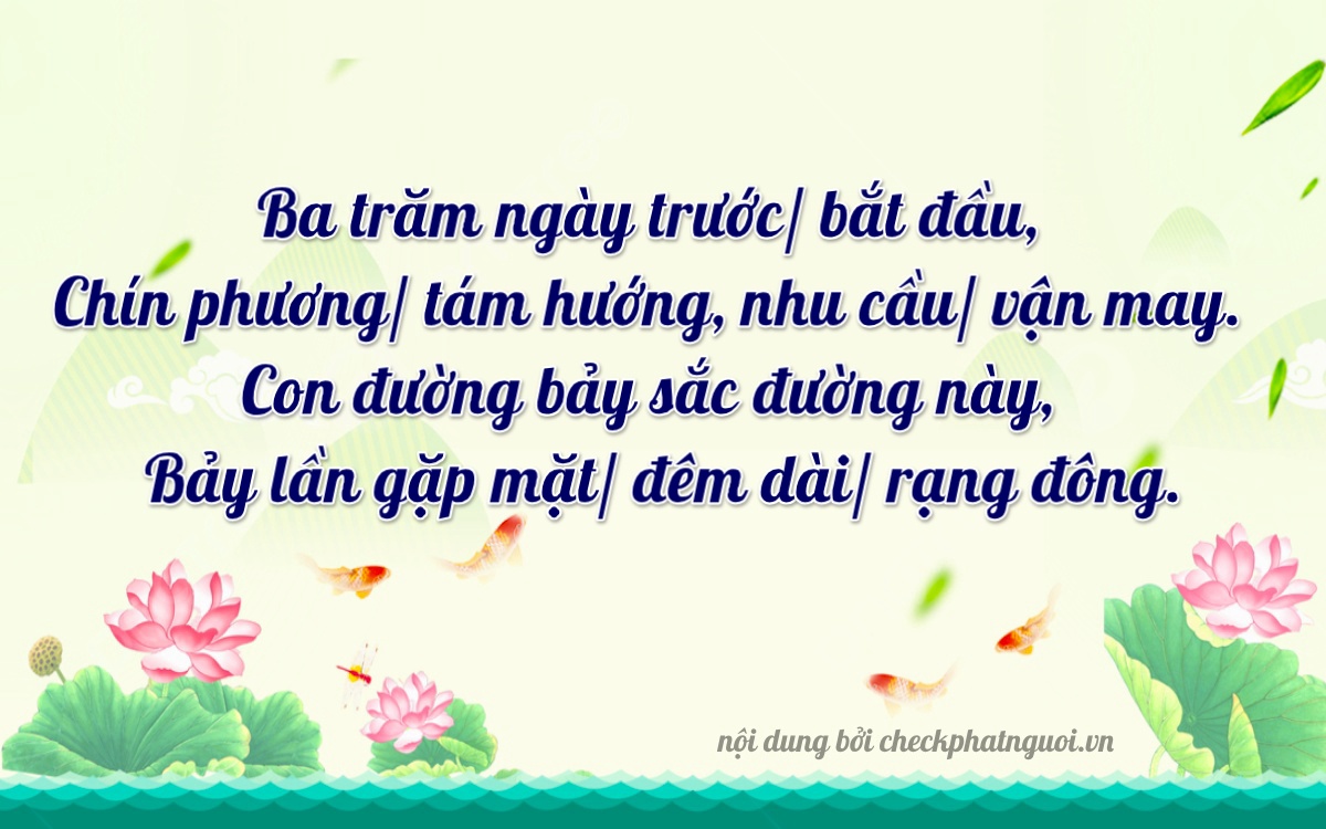 Bài thơ ý nghĩa cho <b>biển số 37B2-37937</b> tại website checkphatnguoi.vn