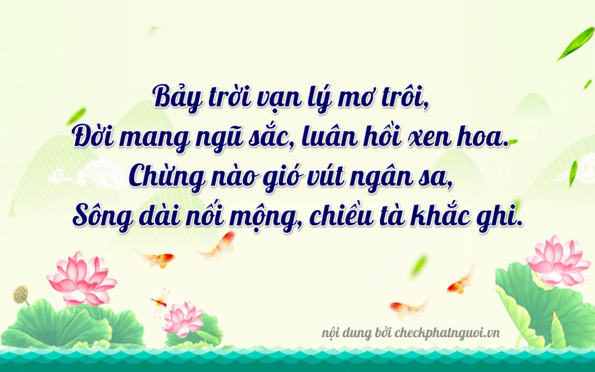 Bài thơ ý nghĩa cho <b>biển số 37B2-76078</b> tại website checkphatnguoi.vn