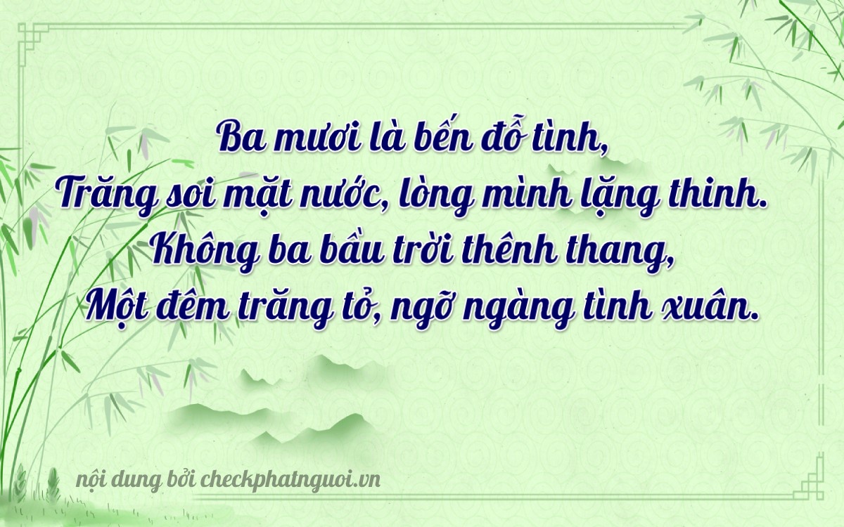 Bài thơ ý nghĩa cho <b>biển số 37B-30353</b> tại website checkphatnguoi.vn