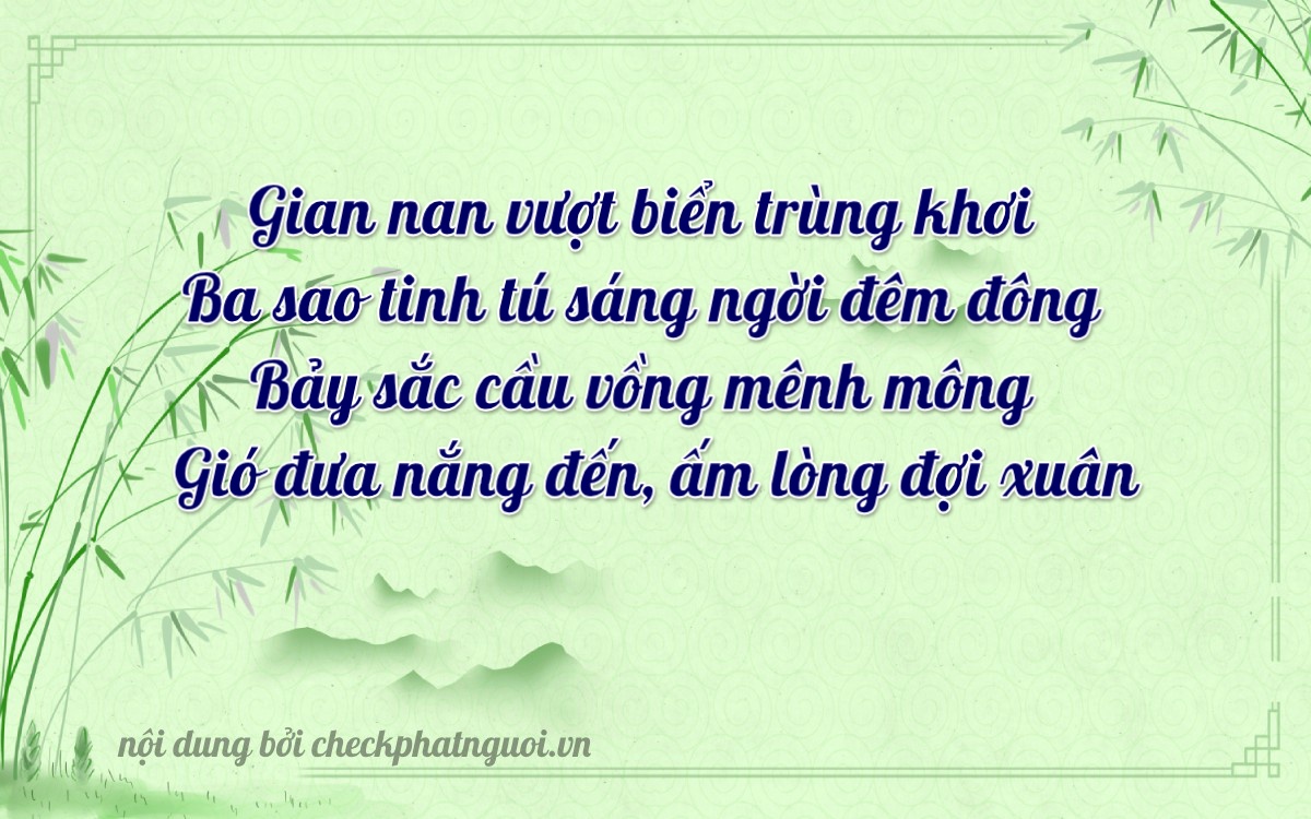 Bài thơ ý nghĩa cho <b>biển số 37B-30762</b> tại website checkphatnguoi.vn