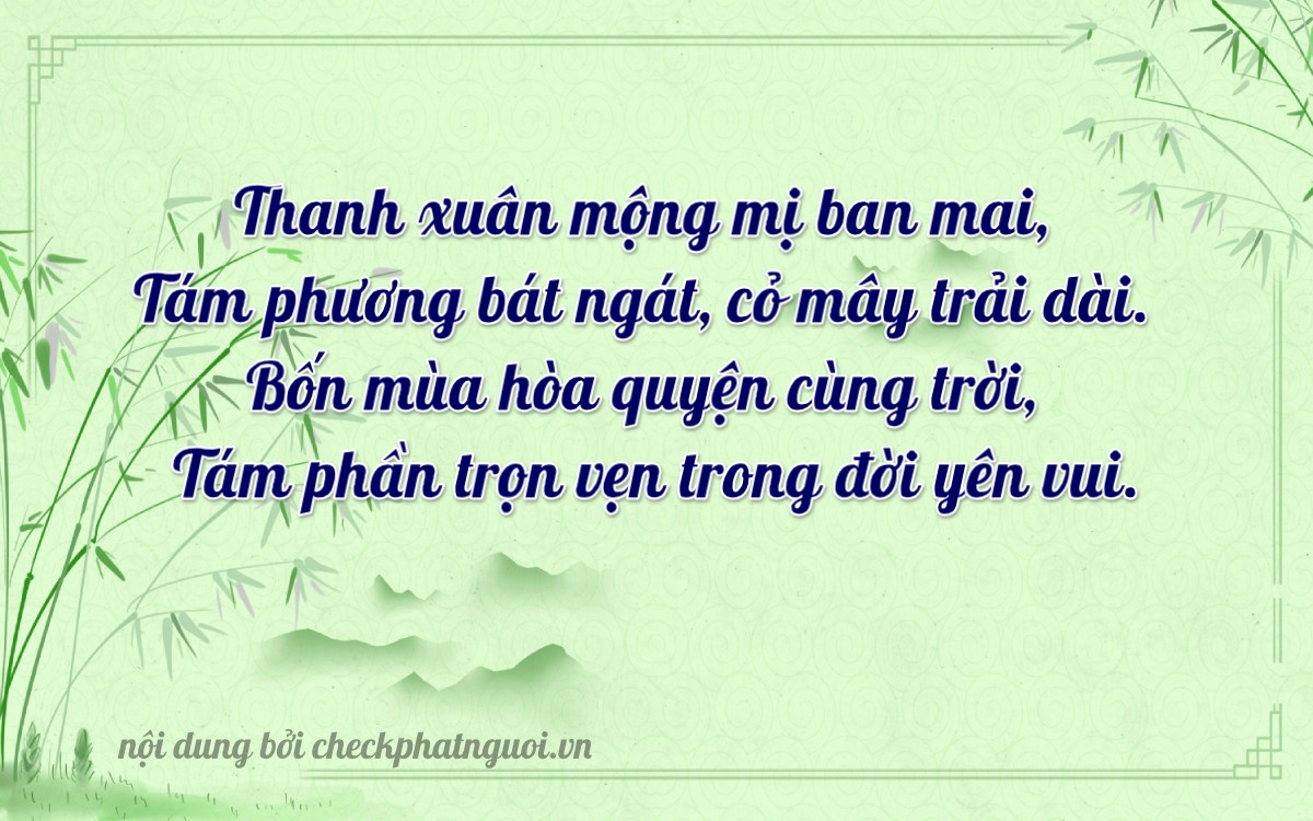 Bài thơ ý nghĩa cho <b>biển số 37B3-08848</b> tại website checkphatnguoi.vn