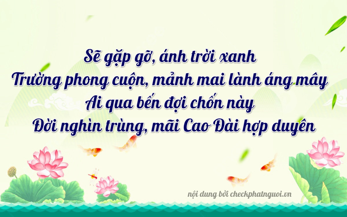 Bài thơ ý nghĩa cho <b>biển số 37B3-26638</b> tại website checkphatnguoi.vn