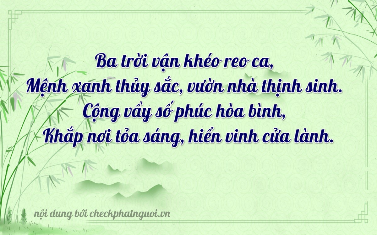 Bài thơ ý nghĩa cho <b>biển số 37B-34030</b> tại website checkphatnguoi.vn