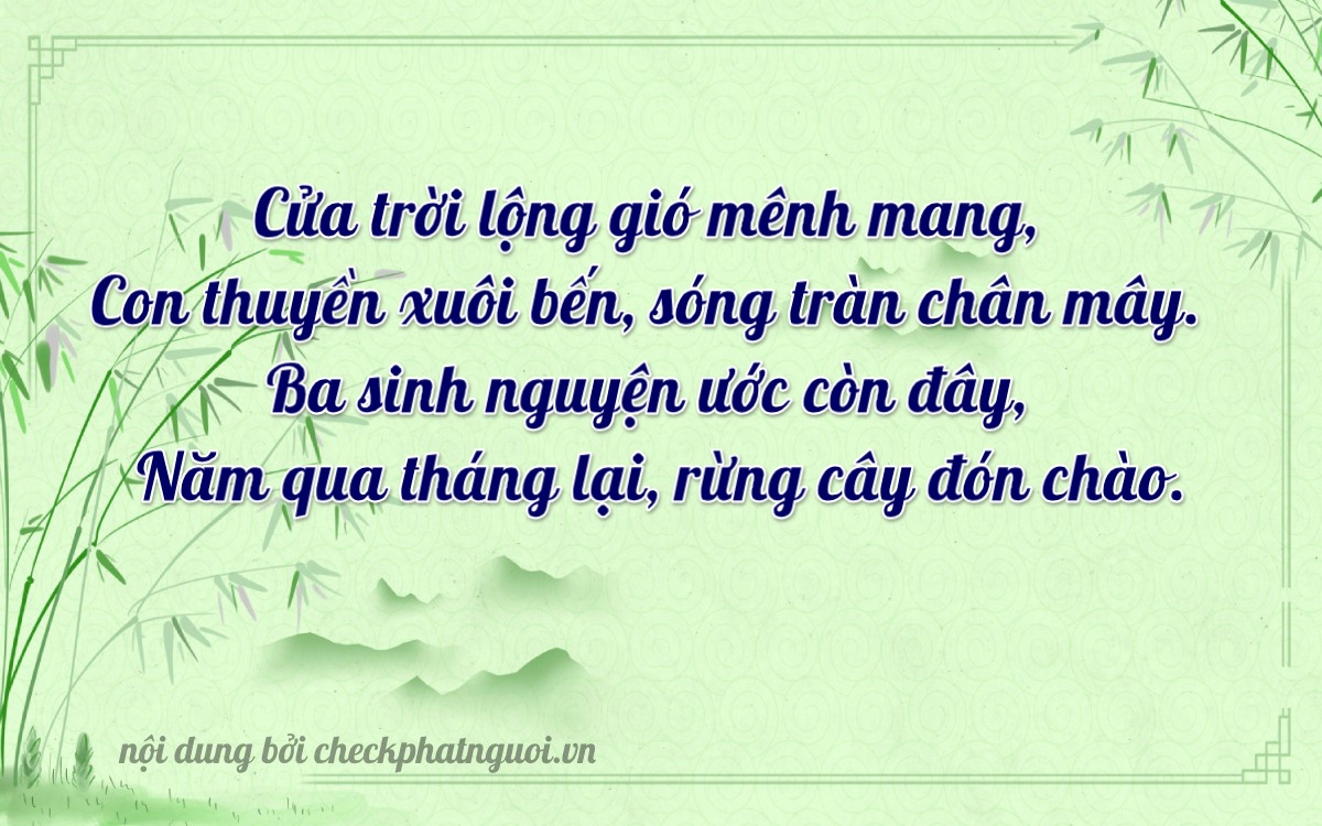 Bài thơ ý nghĩa cho <b>biển số 37B3-63335</b> tại website checkphatnguoi.vn