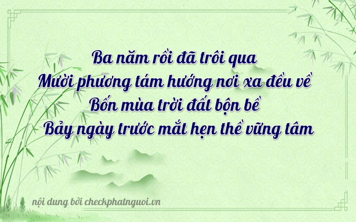 Bài thơ ý nghĩa cho <b>biển số 37C-31473</b> tại website checkphatnguoi.vn