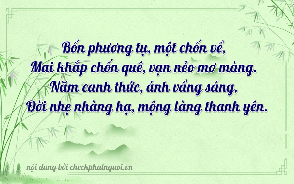 Bài thơ ý nghĩa cho <b>biển số 37C-45421</b> tại website checkphatnguoi.vn