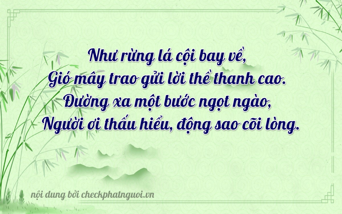 Bài thơ ý nghĩa cho <b>biển số 37C-48277</b> tại website checkphatnguoi.vn