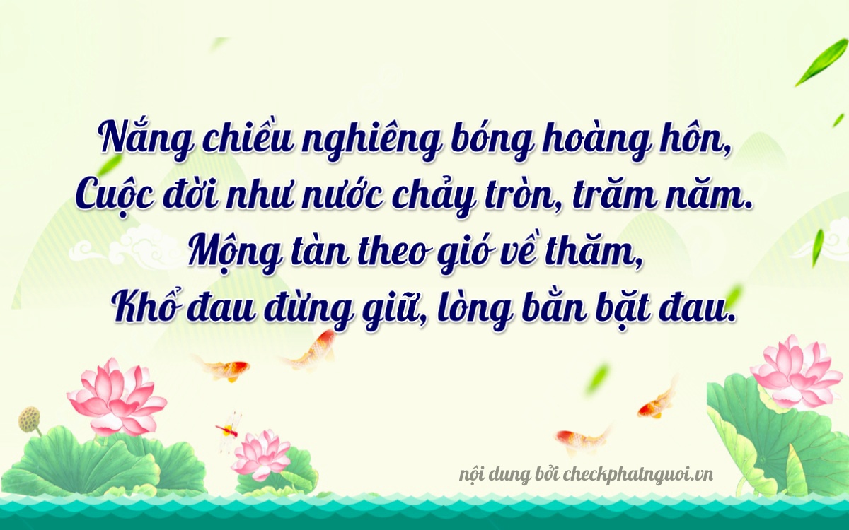 Bài thơ ý nghĩa cho <b>biển số 37C-48885</b> tại website checkphatnguoi.vn