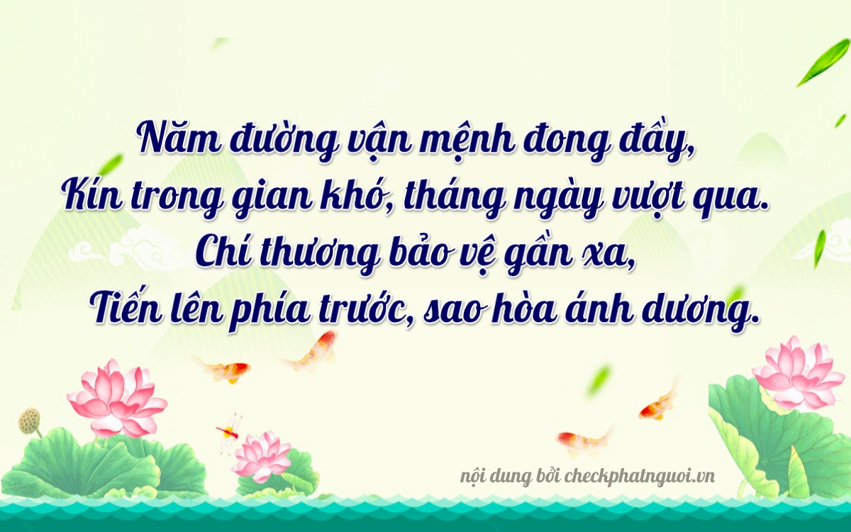 Bài thơ ý nghĩa cho <b>biển số 37C-50927</b> tại website checkphatnguoi.vn