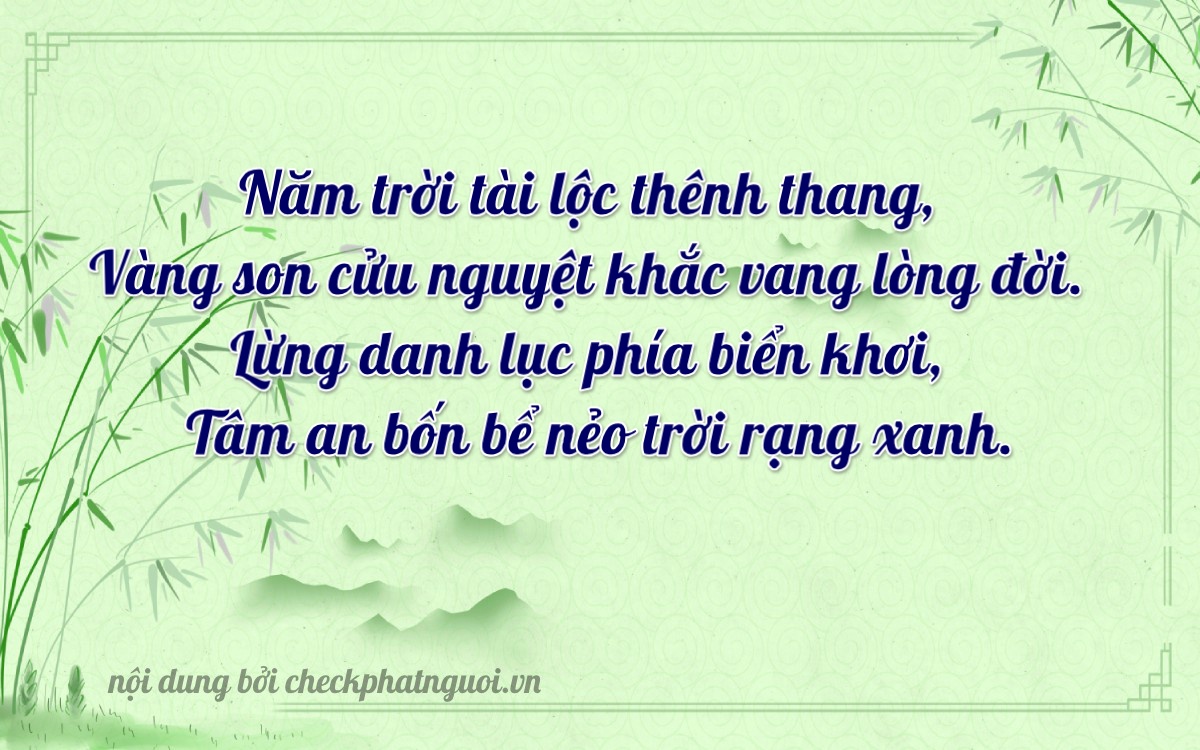 Bài thơ ý nghĩa cho <b>biển số 37C-51964</b> tại website checkphatnguoi.vn