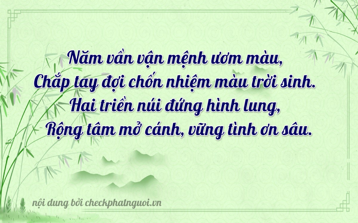 Bài thơ ý nghĩa cho <b>biển số 37C-52128</b> tại website checkphatnguoi.vn