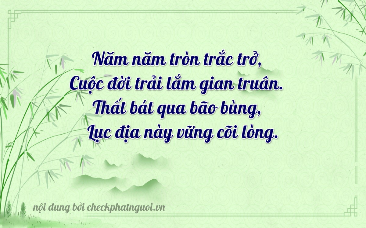Bài thơ ý nghĩa cho <b>biển số 37C-58576</b> tại website checkphatnguoi.vn