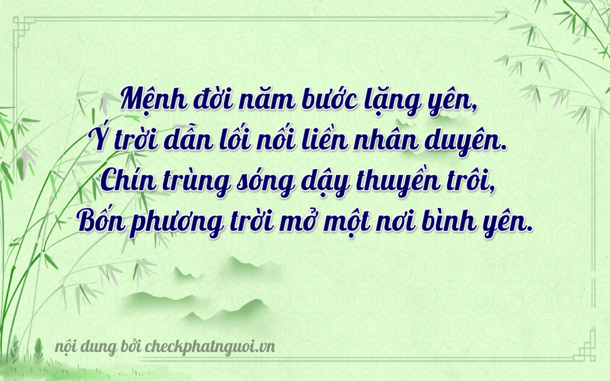 Bài thơ ý nghĩa cho <b>biển số 37C-58657</b> tại website checkphatnguoi.vn