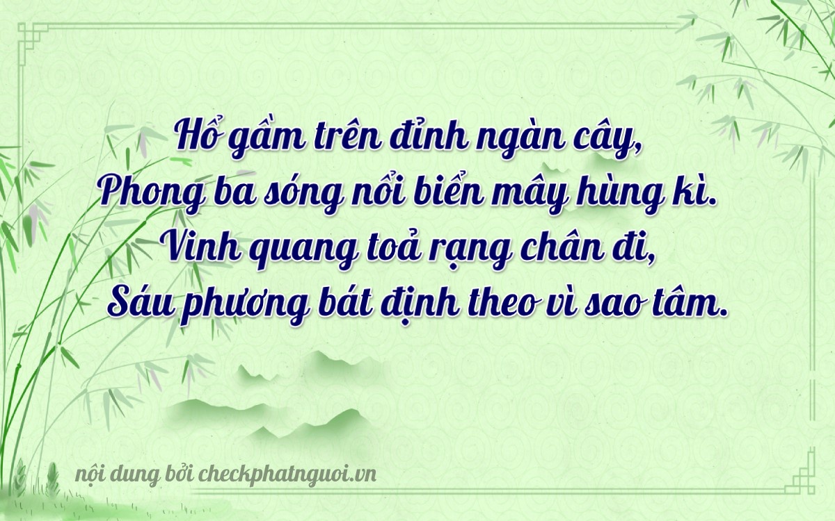 Bài thơ ý nghĩa cho <b>biển số 37CA-03186</b> tại website checkphatnguoi.vn