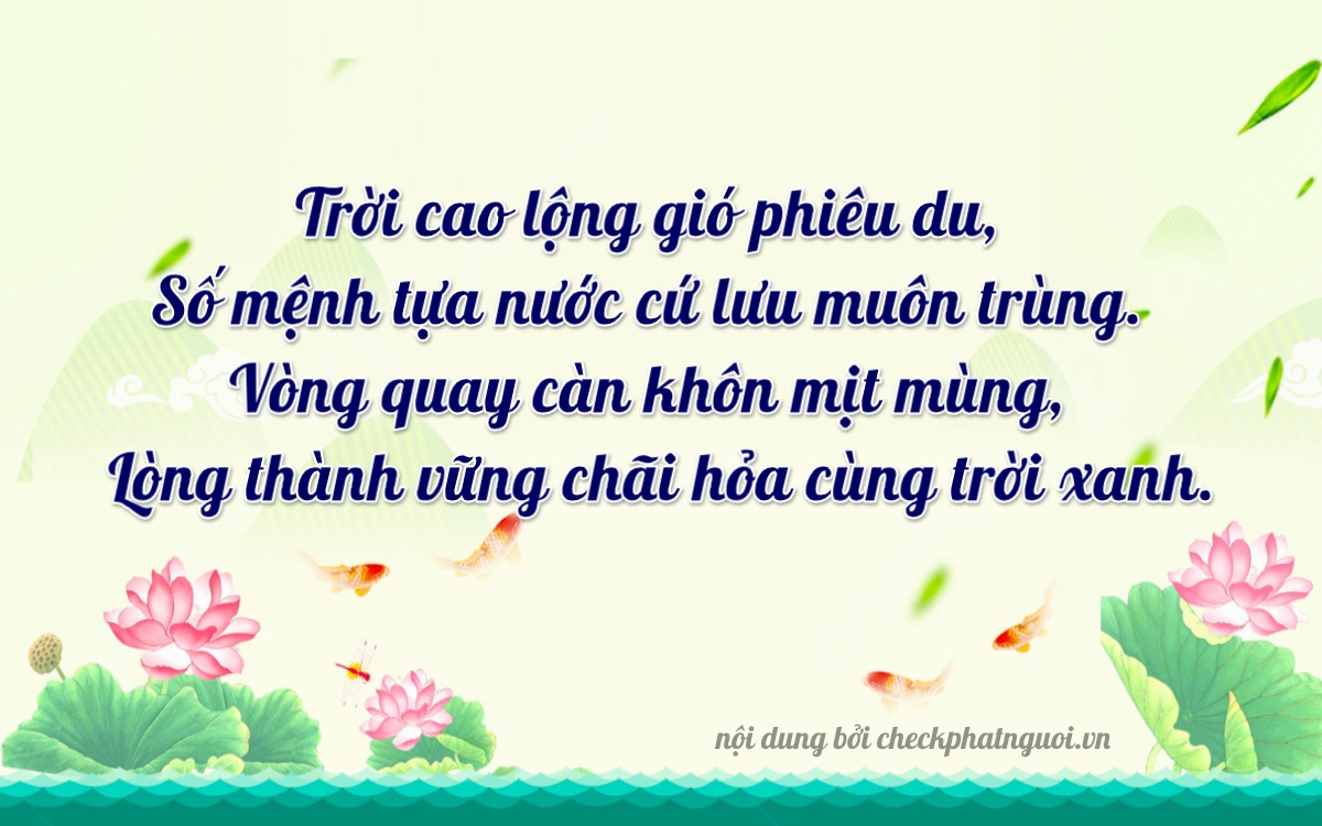 Bài thơ ý nghĩa cho <b>biển số 37D1-85954</b> tại website checkphatnguoi.vn