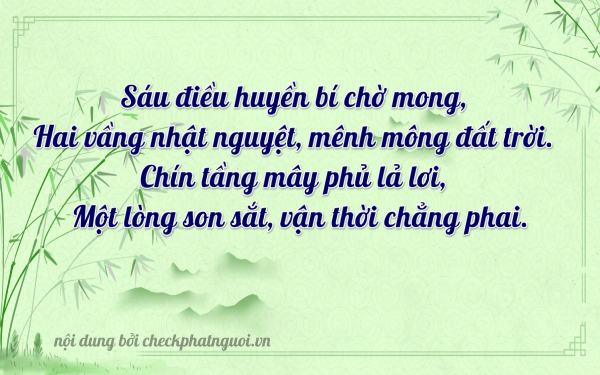 Bài thơ ý nghĩa cho <b>biển số 37D2-62091</b> tại website checkphatnguoi.vn