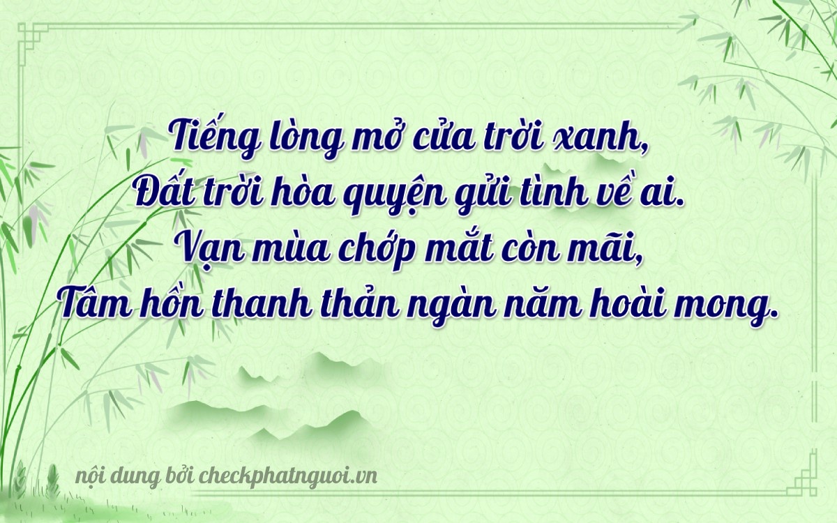 Bài thơ ý nghĩa cho <b>biển số 37E1-28000</b> tại website checkphatnguoi.vn