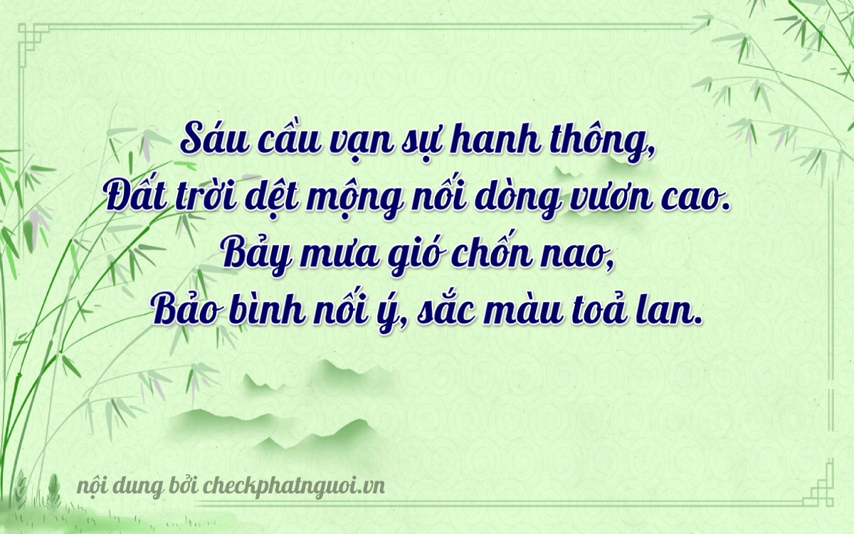Bài thơ ý nghĩa cho <b>biển số 37E1-56789</b> tại website checkphatnguoi.vn