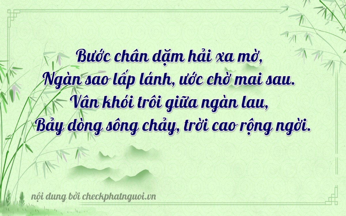 Bài thơ ý nghĩa cho <b>biển số 37F1-13971</b> tại website checkphatnguoi.vn