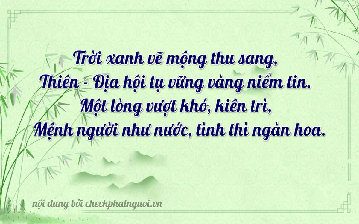 Bài thơ ý nghĩa cho <b>biển số 37F1-26622</b> tại website checkphatnguoi.vn