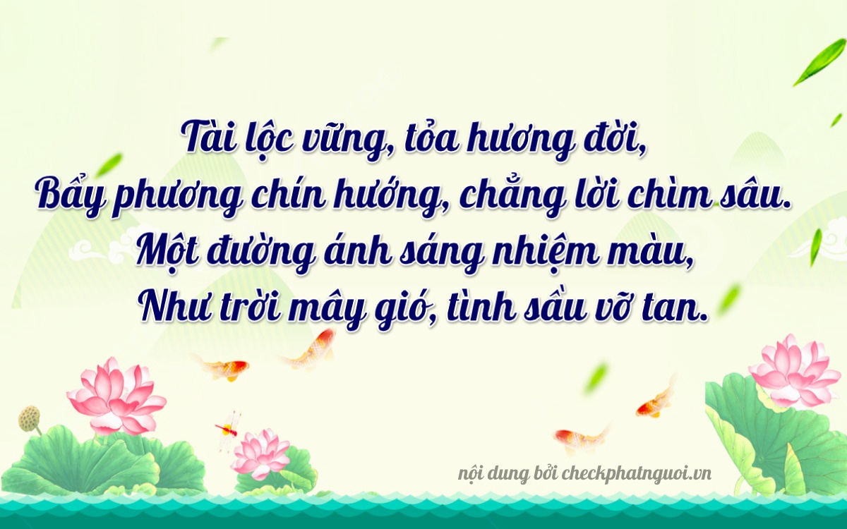 Bài thơ ý nghĩa cho <b>biển số 37F1-71174</b> tại website checkphatnguoi.vn