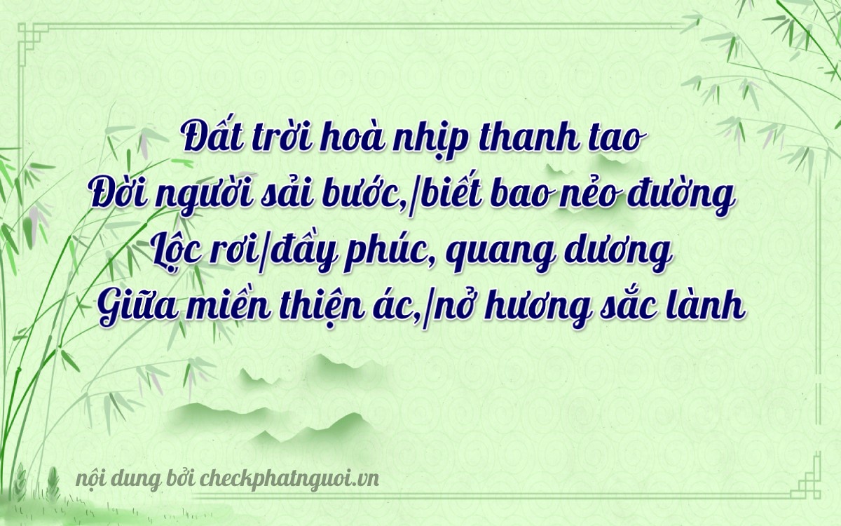 Bài thơ ý nghĩa cho <b>biển số 37G1-21191</b> tại website checkphatnguoi.vn