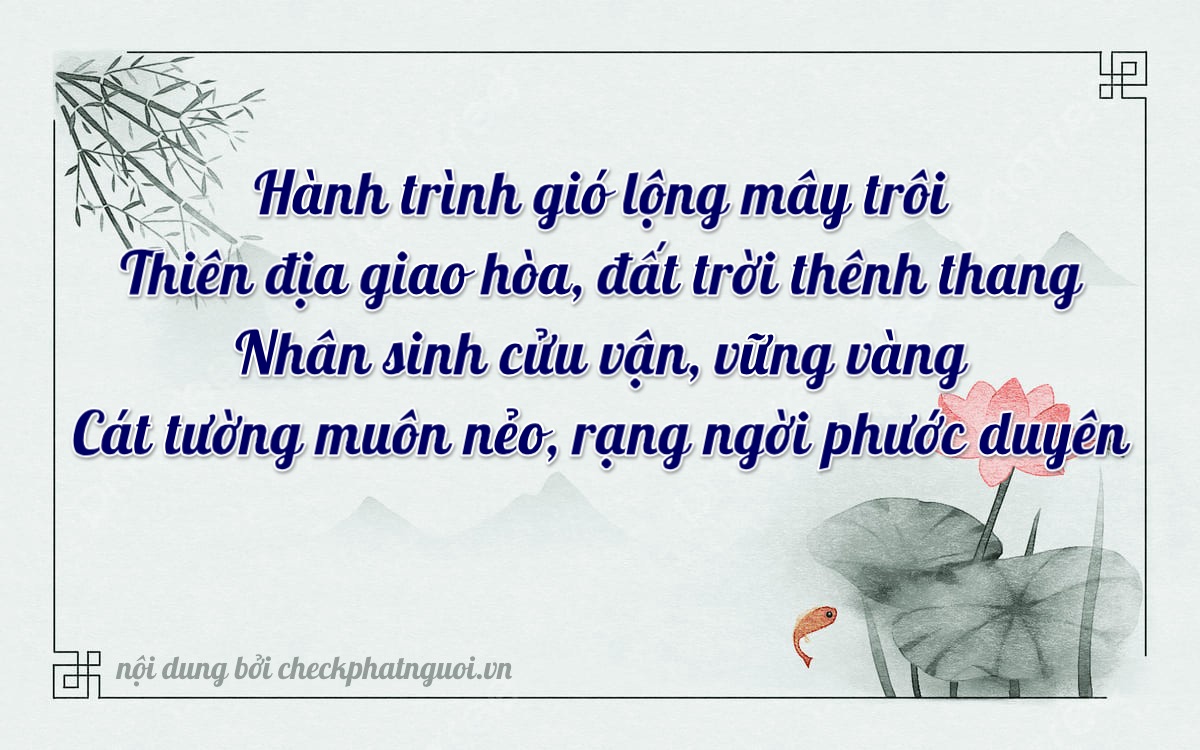 Bài thơ ý nghĩa cho <b>biển số 37G1-81064</b> tại website checkphatnguoi.vn