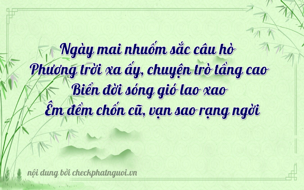 Bài thơ ý nghĩa cho <b>biển số 37G1-85893</b> tại website checkphatnguoi.vn