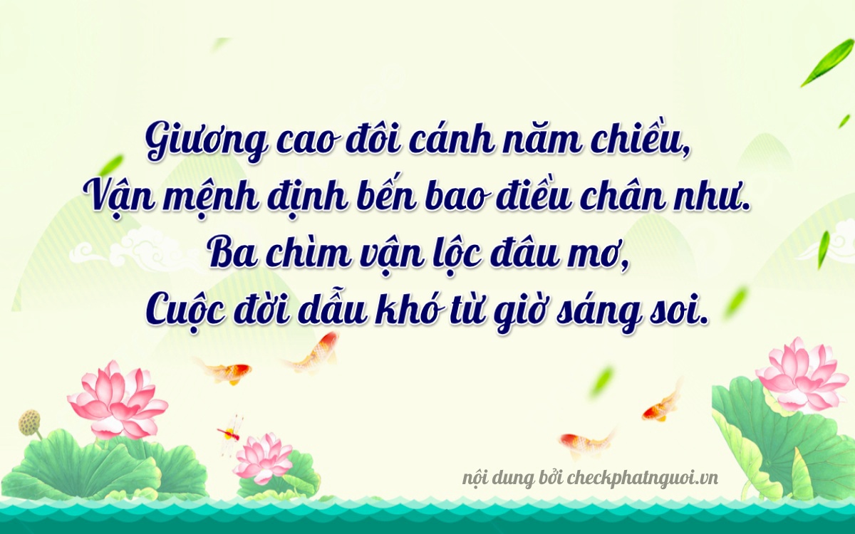 Bài thơ ý nghĩa cho <b>biển số 37GI-21396</b> tại website checkphatnguoi.vn