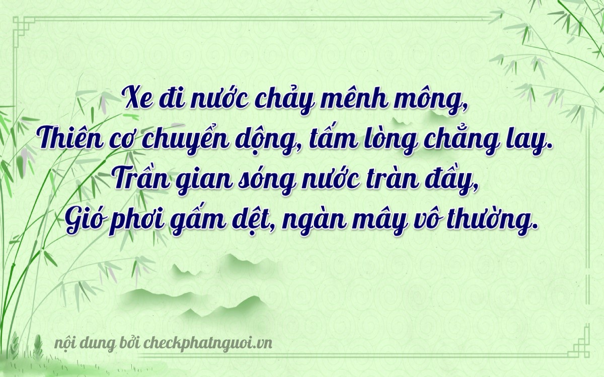 Bài thơ ý nghĩa cho <b>biển số 37H-02382</b> tại website checkphatnguoi.vn
