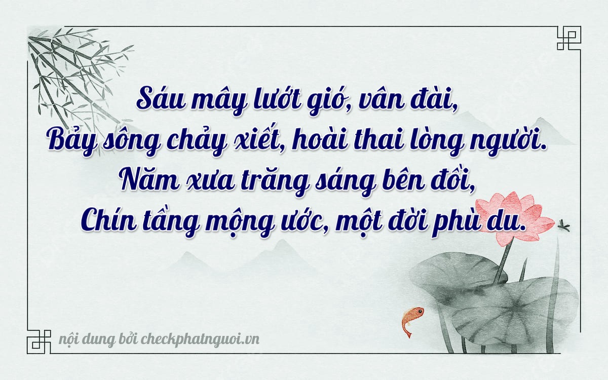 Bài thơ ý nghĩa cho <b>biển số 37H-06759</b> tại website checkphatnguoi.vn
