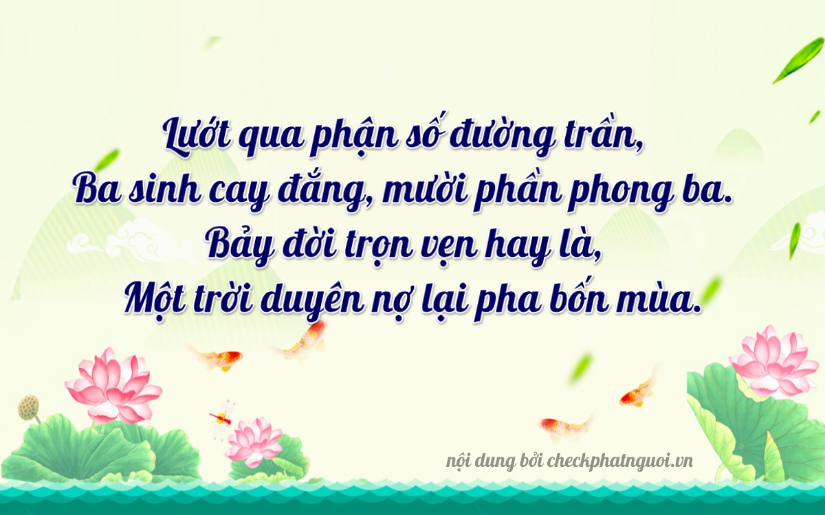 Bài thơ ý nghĩa cho <b>biển số 37H-07314</b> tại website checkphatnguoi.vn