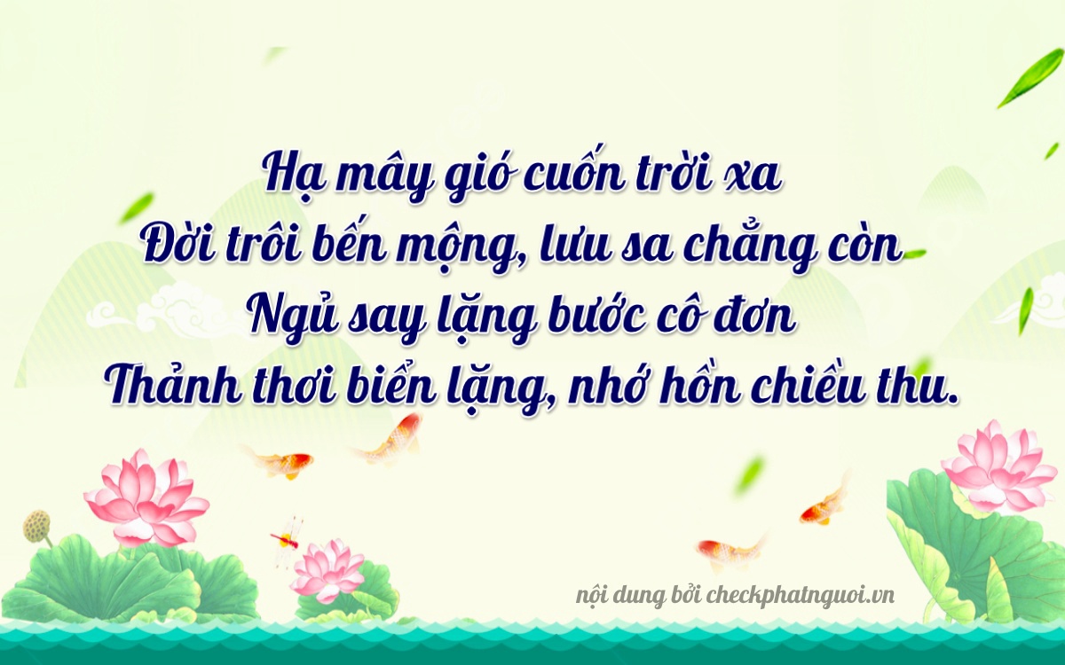 Bài thơ ý nghĩa cho <b>biển số 37H-07339</b> tại website checkphatnguoi.vn