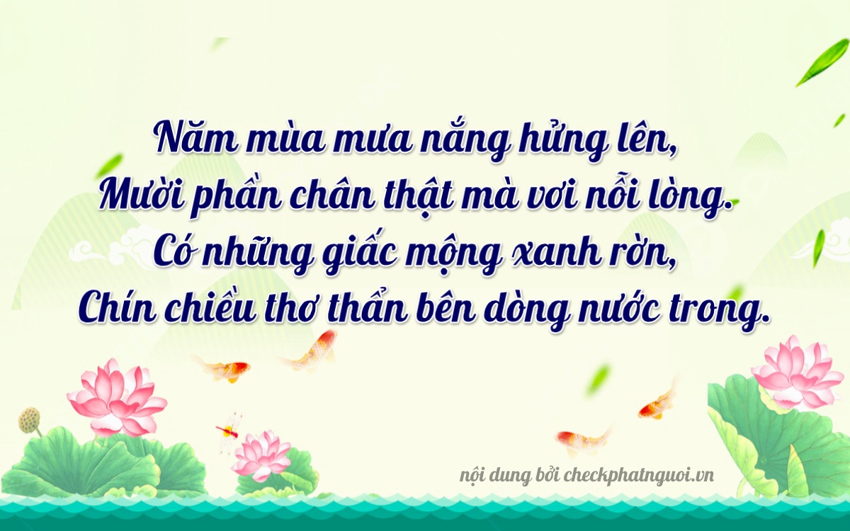 Bài thơ ý nghĩa cho <b>biển số 37H-10559</b> tại website checkphatnguoi.vn