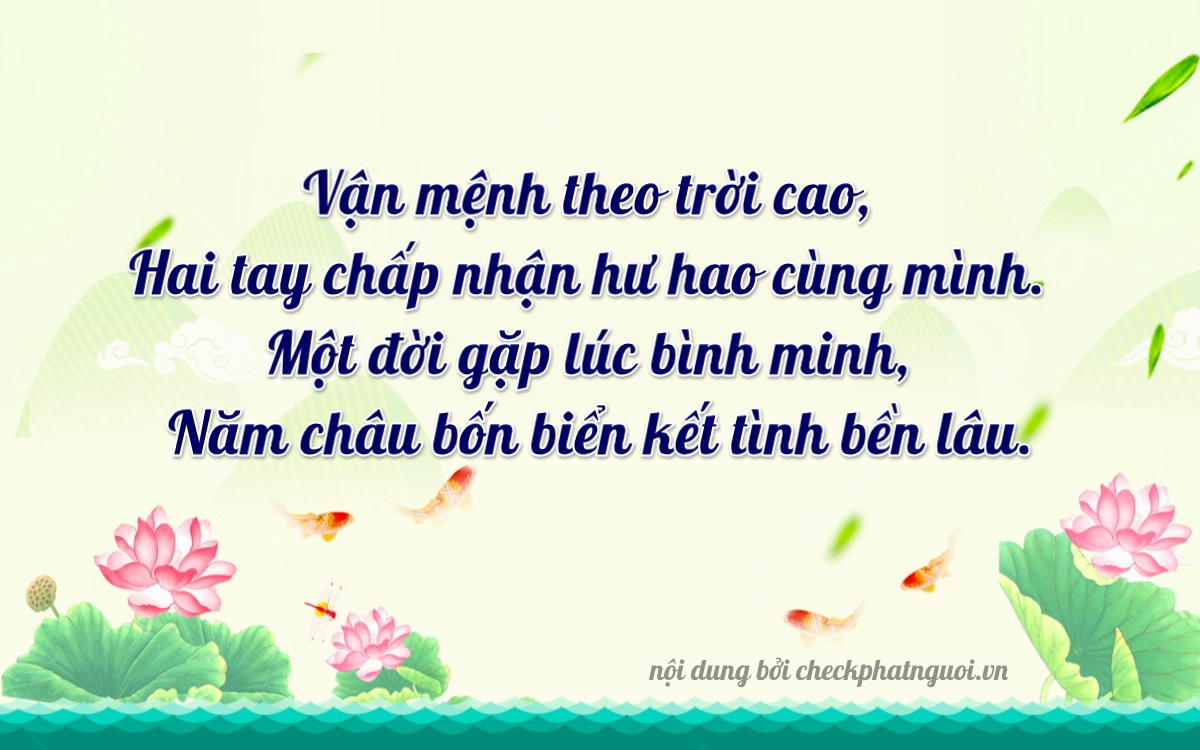 Bài thơ ý nghĩa cho <b>biển số 37H-11252</b> tại website checkphatnguoi.vn