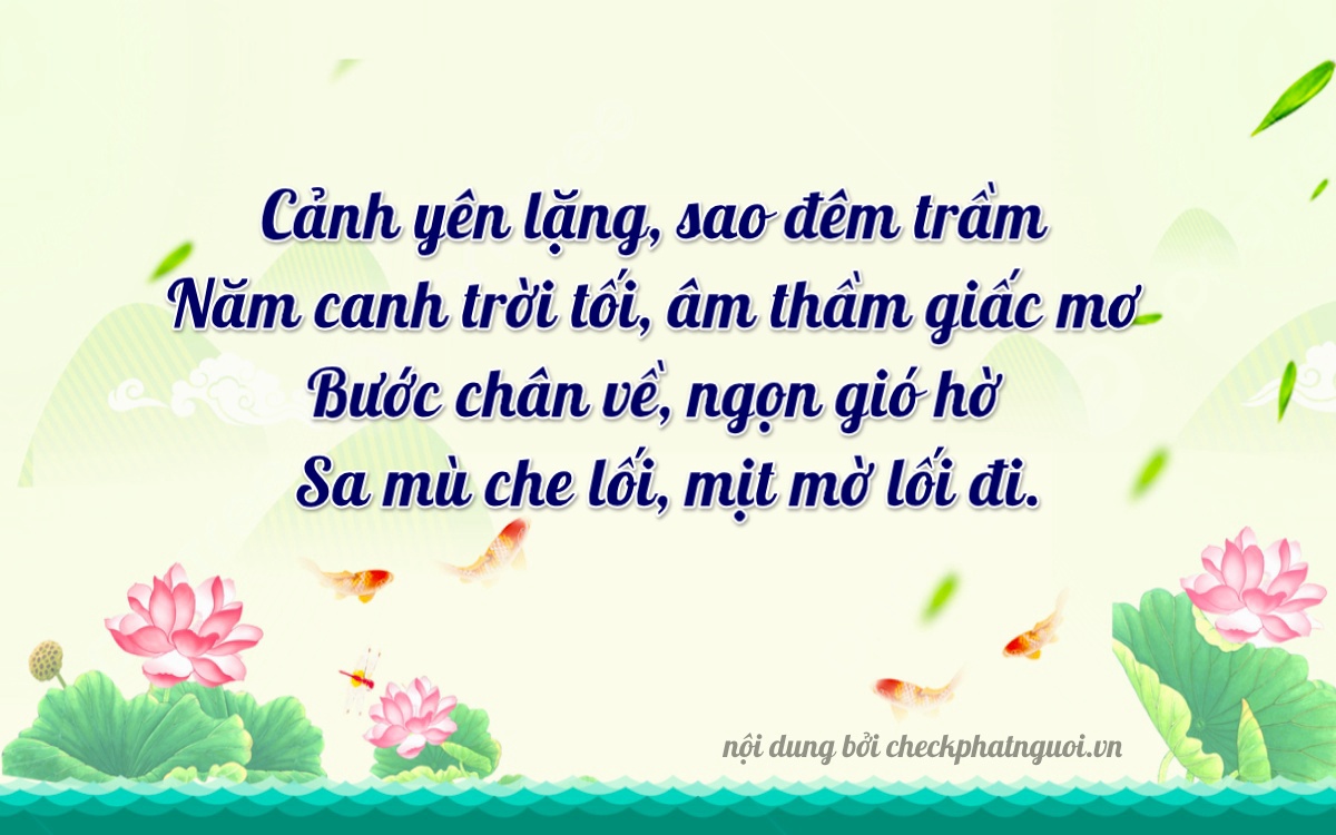 Bài thơ ý nghĩa cho <b>biển số 37H2-00056</b> tại website checkphatnguoi.vn