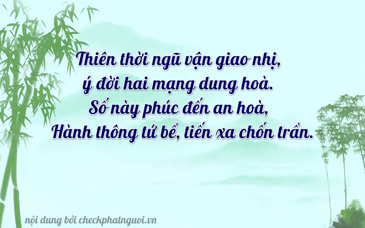 Bài thơ ý nghĩa cho <b>biển số 37K-00088</b> tại website checkphatnguoi.vn