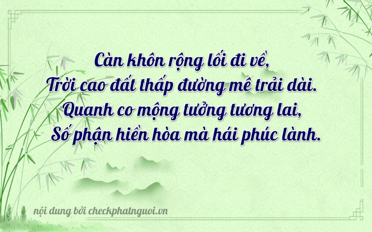 Bài thơ ý nghĩa cho <b>biển số 37K-00831</b> tại website checkphatnguoi.vn
