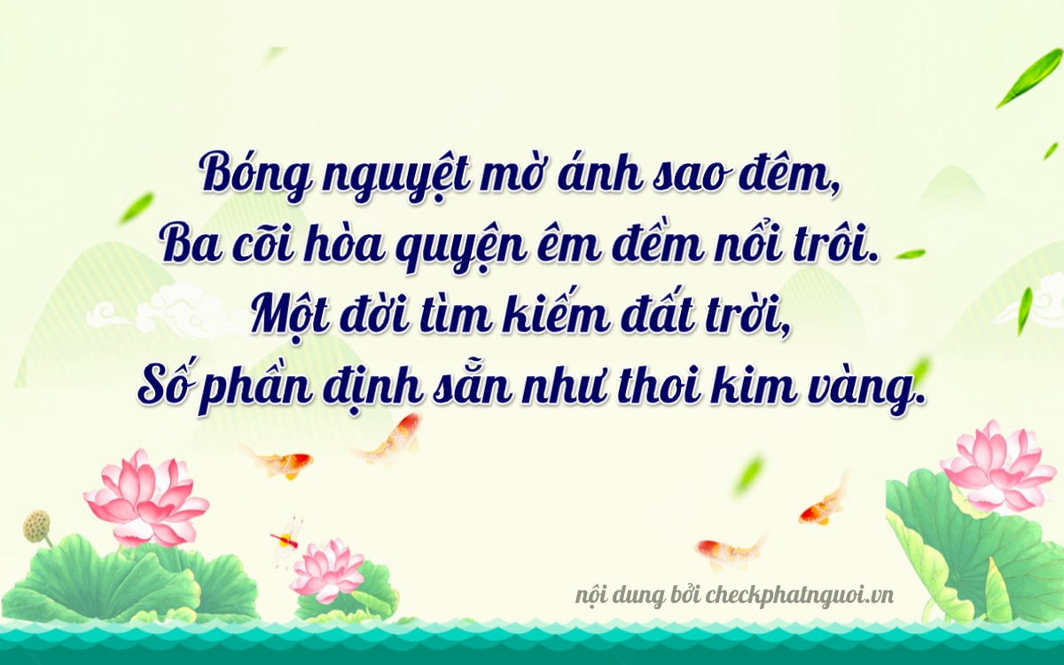 Bài thơ ý nghĩa cho <b>biển số 37K-01093</b> tại website checkphatnguoi.vn
