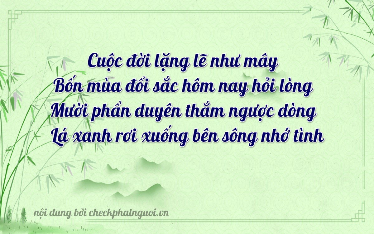 Bài thơ ý nghĩa cho <b>biển số 37K-01465</b> tại website checkphatnguoi.vn
