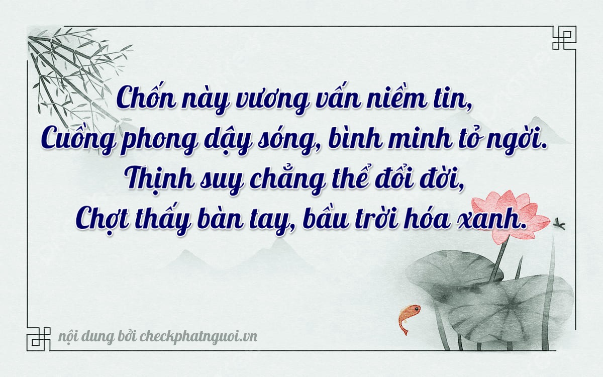 Bài thơ ý nghĩa cho <b>biển số 37K-03786</b> tại website checkphatnguoi.vn
