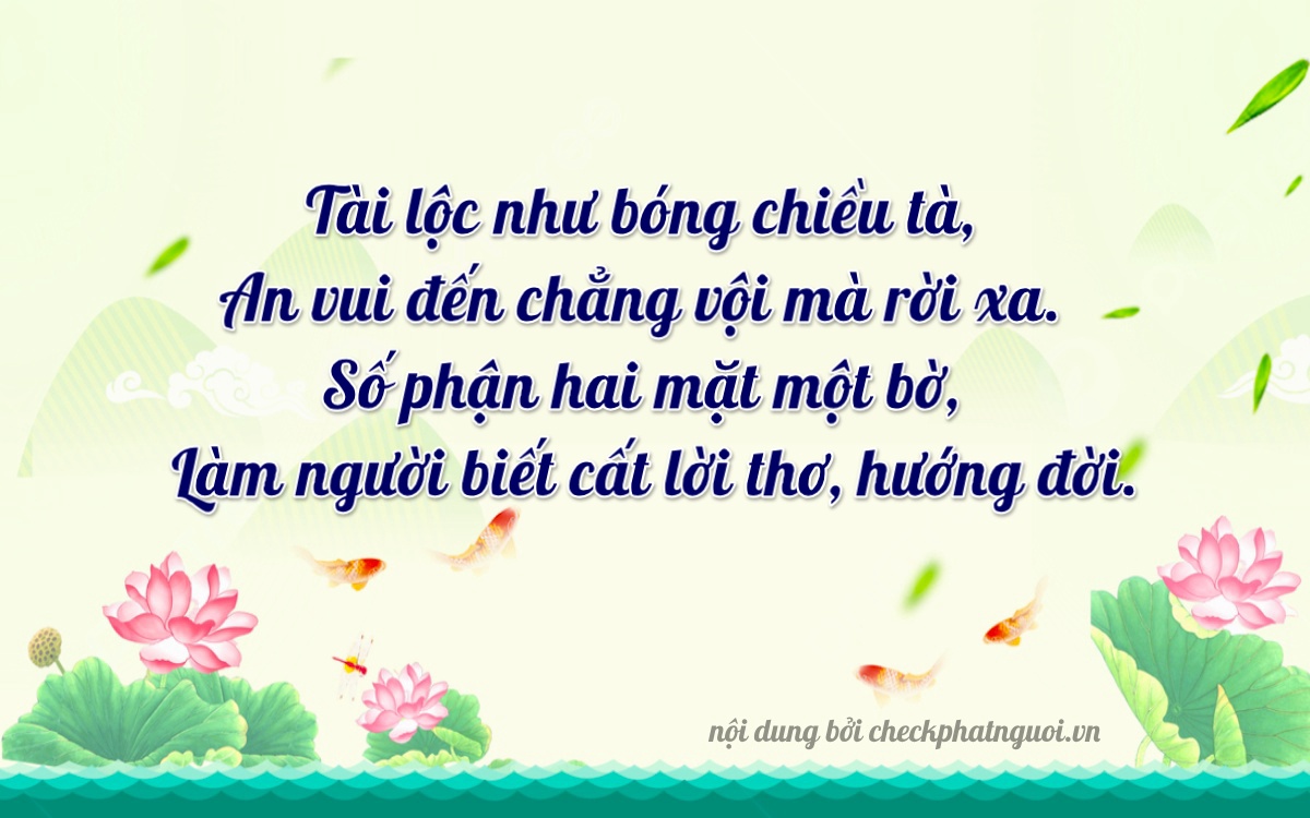 Bài thơ ý nghĩa cho <b>biển số 37K-08882</b> tại website checkphatnguoi.vn