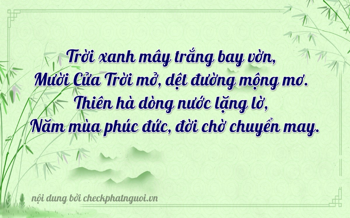 Bài thơ ý nghĩa cho <b>biển số 37K-10015</b> tại website checkphatnguoi.vn