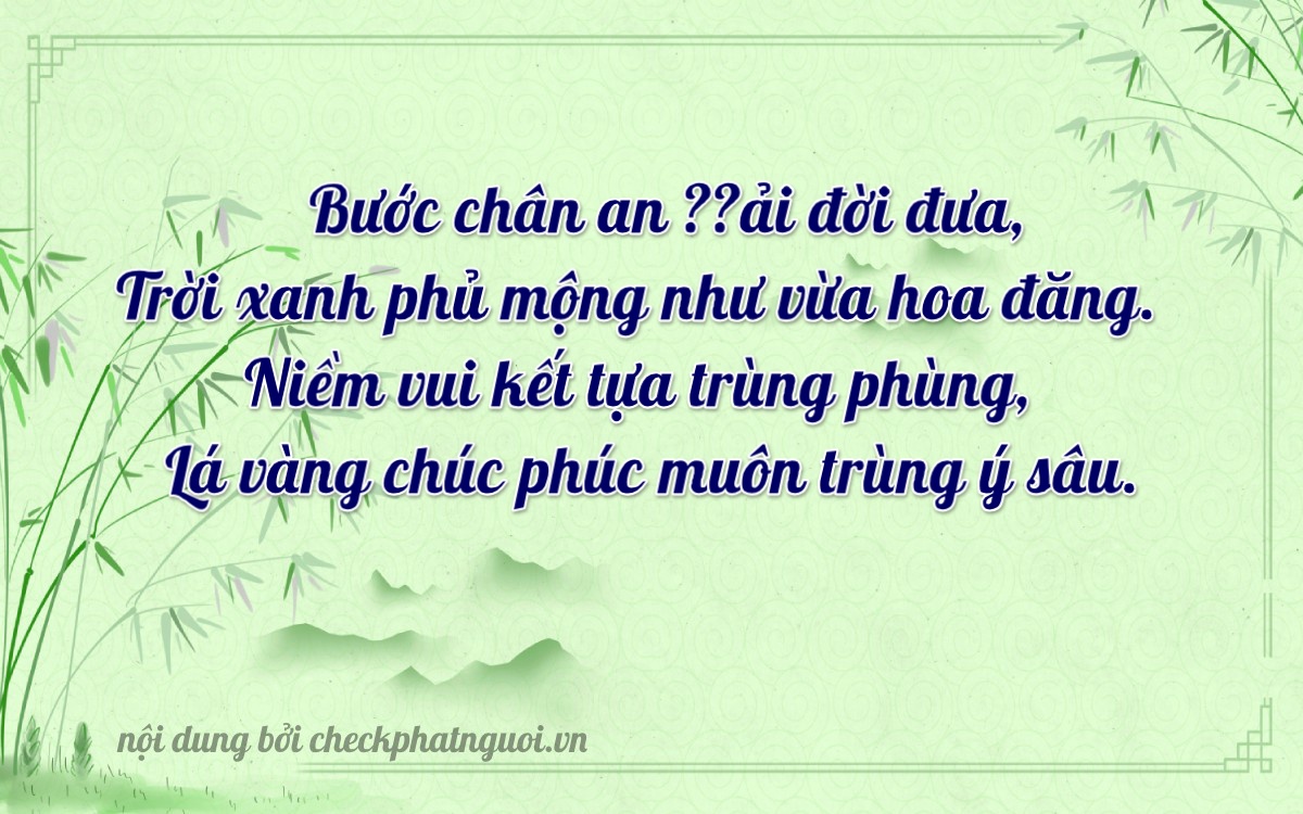 Bài thơ ý nghĩa cho <b>biển số 37K-11104</b> tại website checkphatnguoi.vn