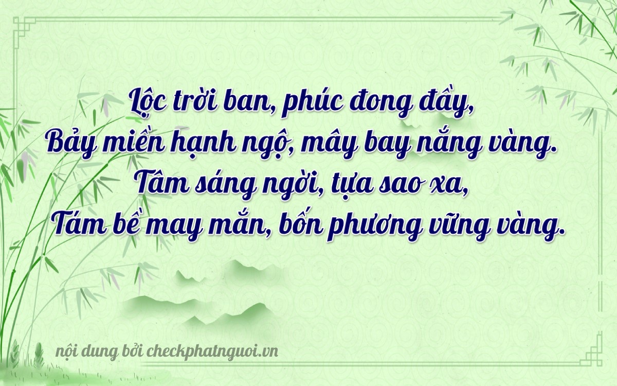 Bài thơ ý nghĩa cho <b>biển số 37K-11768</b> tại website checkphatnguoi.vn