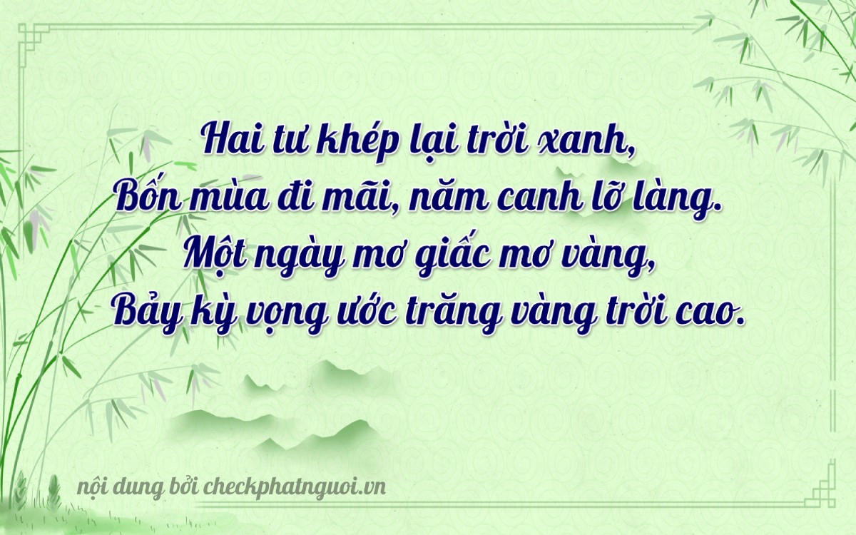 Bài thơ ý nghĩa cho <b>biển số 37K1-24178</b> tại website checkphatnguoi.vn