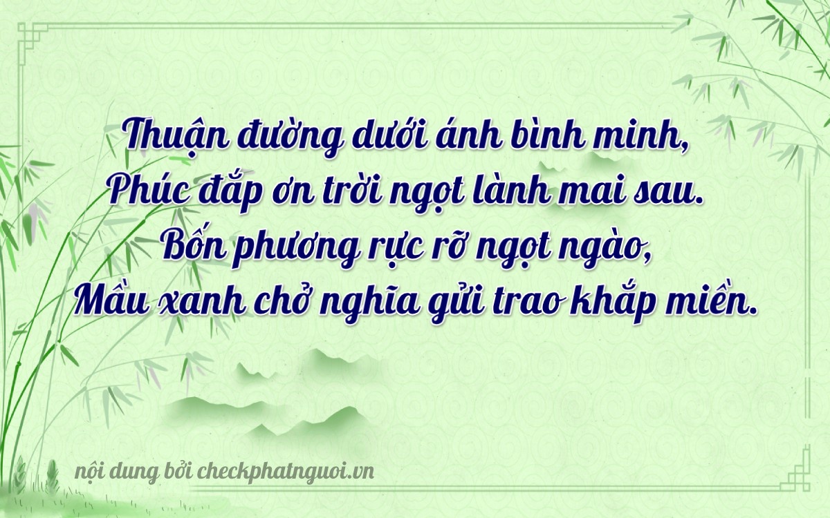Bài thơ ý nghĩa cho <b>biển số 37K-14594</b> tại website checkphatnguoi.vn